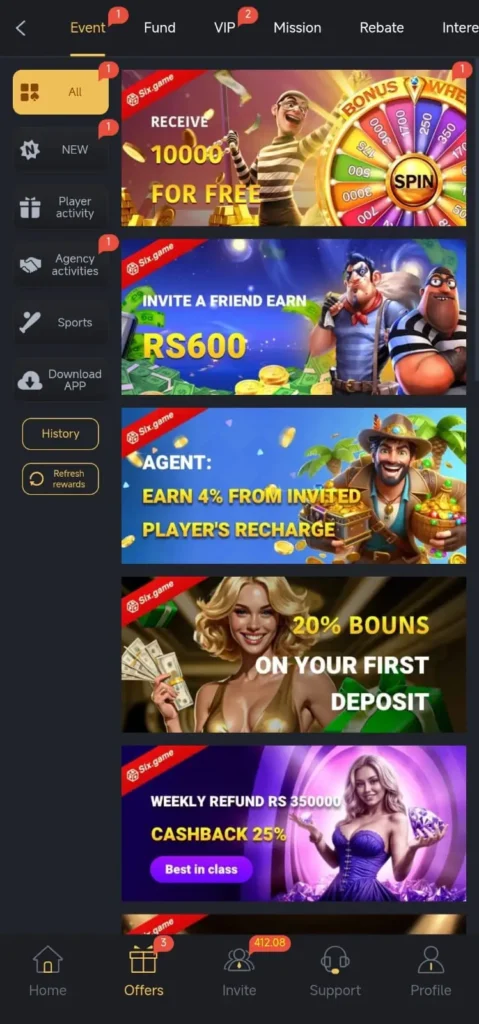 SIX Game App